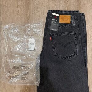 Levi's Relaxed Black Women’s Jeans with Leather Patch